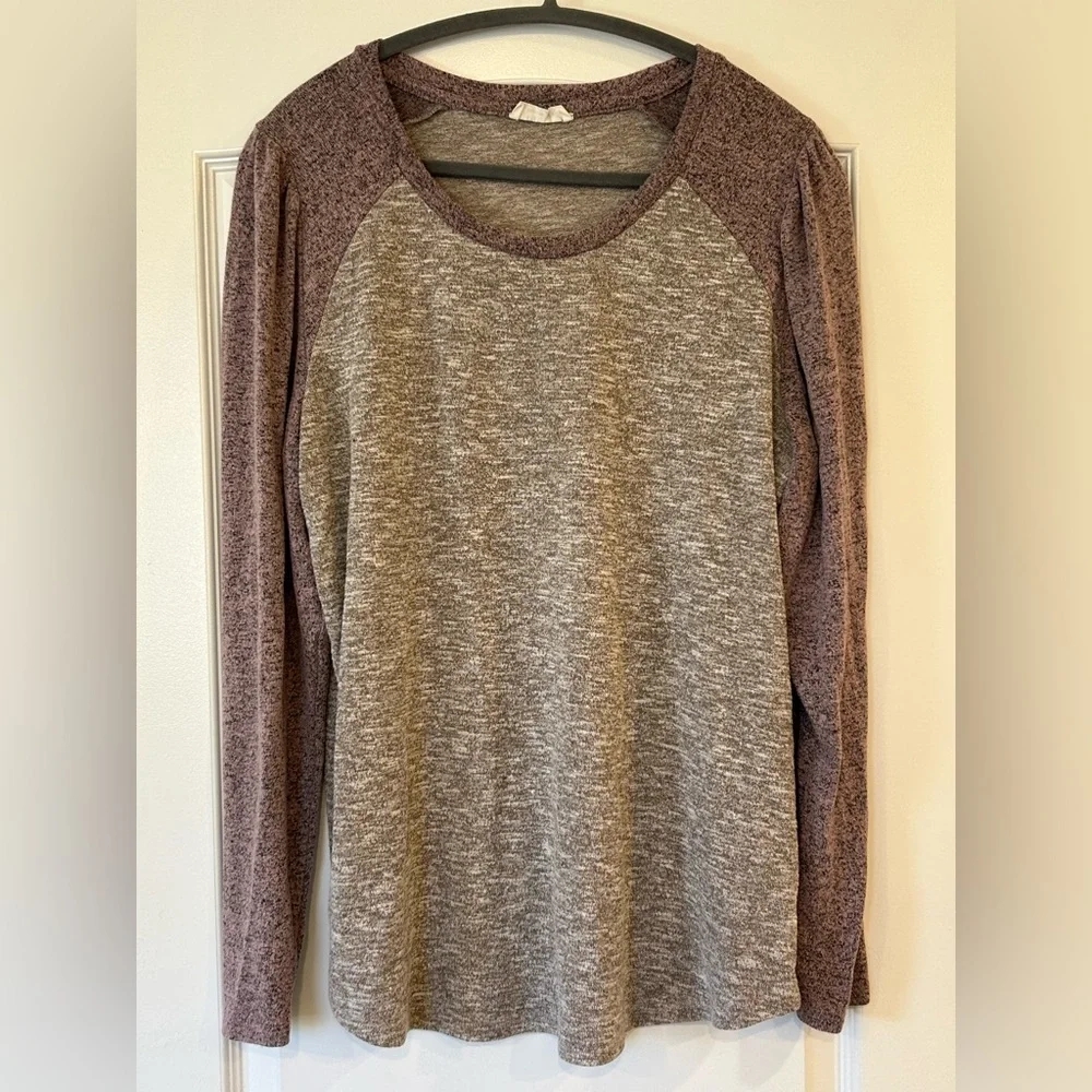 EUC Maurices 24/7 Pink Puff Sleeve Baseball Tee - Picture 9 of 13